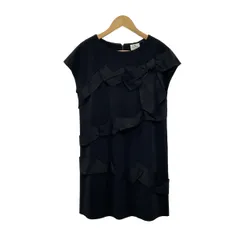 LANVIN en Bleu(ランバンオンブルー) ワンピース サイズ38 M レディース美品  黒 リボン