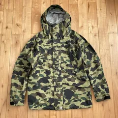GORE TEX スノボジャケット Lサイズ a bathing ape BAPE snowboard jacket エイプ ベイプ アベイシングエイプ 迷彩 1st camo green z7775のサムネイル