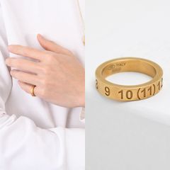新品 9 マルジェラ 25aw ナンバリングリング 指輪 金ゴールド 19121 新品 9 マルジェラ 25aw ナンバリングリング 指輪 金ゴールド 19121