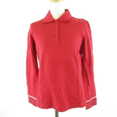 グリーンクラブ GREEN CLUBS スポーツウェア ゴルフ ポロシャツ 長袖 赤 *T892