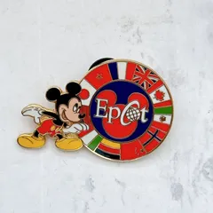 レア★WDW ディズニーワールド エプコット 世界の国旗 ミッキー ピンバッジ