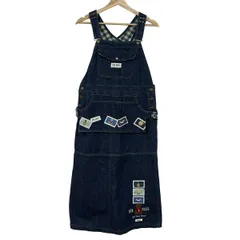 PINK HOUSE(ピンクハウス) ワンピース レディース - ネイビー×白×マルチ ノースリーブ/ロング/デニム/クマ/ワッペン/刺繍