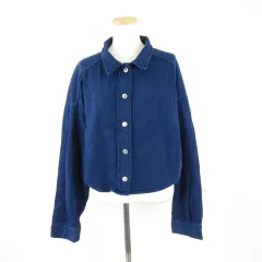 ザラ ZARA デニムジャケット 長袖 ストレッチ 紺 XS *A837