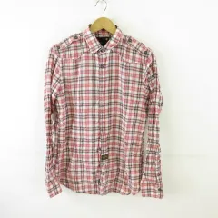 ジースターロウ G-Star RAW シャツ 長袖 チェック 赤 L *T232