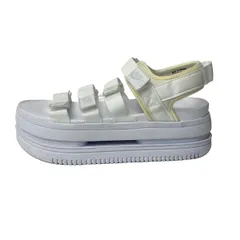 NIKE(ナイキ) サンダル 24cm レディース アイコン クラシック DH0223-100 白×アイボリー プラットフォーム