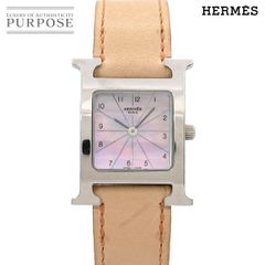HERMES】ホワイトレザー スクエア型時計 10/13電池交換済 - メルカリ
