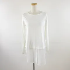 プラステ PLST カットソー チュニック 長袖 白 M *A491