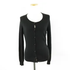 アプワイザーリッシェ Apuweiser-riche ニットカーディガン 長袖 黒 *A496