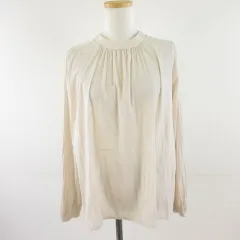 ルクールブラン le.coeur blanc カットソー ブラウス 長袖 ライトベージュ 38 *T620