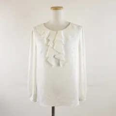 ケティ KETTY カットソー 長袖 フリル オフホワイト 白 2 *A600