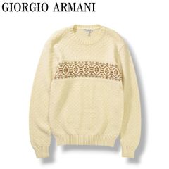 GIORGIO ARMANI 90s ミラノ期 立体 最高級ウール ニット 50 - メルカリ
