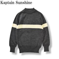 【美品】キャプテンサンシャイン　メリノウールカットソー　ニット　38 美品】キャプテンサンシャイン メリノウールカットソー ニット 38