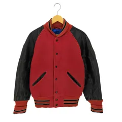 ユーズドフルギ USED古着 {{REAL CLOTHES BRAND}} 袖レザー ウール スタジャン メンズ import：S 