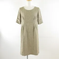 グリーンレーベルリラクシング ユナイテッドアローズ green label relaxing ワンピース ミニ 五分袖 ベージュ 38 *T33のサムネイル