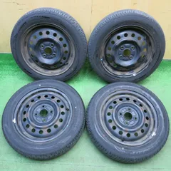 バリ溝！24年！8.5分★155/65R14 ダンロップ エナセーブ EC204 スチール ホイール 14インチ PCD100/4H★6032303HAノのサムネイル