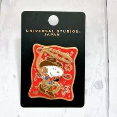 希少品★USJ スヌーピー SNOOPY カウボーイ 動くピンバッジ ユニバーサルスタジオジャパン