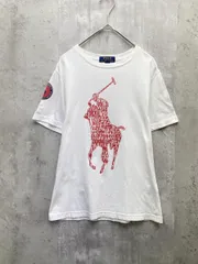 POLO RALPH LAUREN ポロ ラルフローレン 綿100% ビッグポニー 英字 ロゴ プリント Tシャツ size140cm/ホワイト ■◇ キッズ