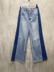 rienda リエンダ サイド切替J/Wワイド デニムパンツ size25/ライトブルー ■■◎レディース
