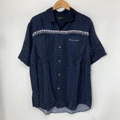 UNDERCOVER アンダーカバー 17SS ピアノドットシャツ UCS4406 半袖 鍵盤模様 カジュアル メンズ サイズ2 ネイビー トップス A16222◆のサムネイル