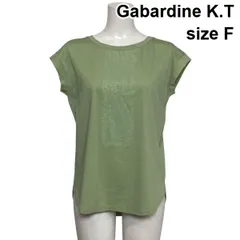 ◇ ギャバジンケーティー Gabardine K.T カットソー Tシャツ 半袖 ラウンドネック フレンチスリーブ ラメ 綿混 サイズF レディース S6D126のサムネイル