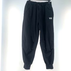 美品】Y-3 ナイロン ワイドカーゴパンツ 3ストライプ 黒 Sサイズ