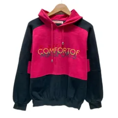 【中古】　MIKI SPORTS　パーカー　プルオーバー　フーディ　トップス　裏毛　バイカラー　ブランドロゴ　刺しゅう　韓国製　古着　/1952