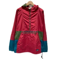 【中古】　L.L.Bean　ナイロンジャンパー　アノラックパーカー　ハーフジップ　フード　無地　ワンポイント　ブランドロゴ　アウトドア　古着　/1151