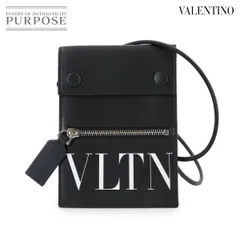 美品 ヴァレンティノ ガラヴァーニ VALENTINO GARAVANI VLTNロゴ ショルダー バッグ ネックポーチ レザー ブラック UY2P0Q83LVN 90317164のサムネイル