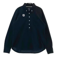 サイズ：1 PEARLY GATES パーリーゲイツ  ボタンダウン 長袖ポロシャツ  ブラック系 [240101661189] ゴルフウェア レディース ストスト