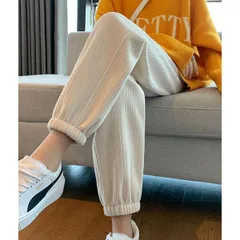 【在庫処分SALE】パンツ ジョガー コーデュロイ 裏フリース 暖か シェニール織り カジュアル  LCB-2211-001