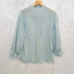CIAOPANIC TYPY チャオパニック ティピー ブラウス シアー 羽織もの バンドカラーシャツ ライトブルー ONEサイズ 〇□