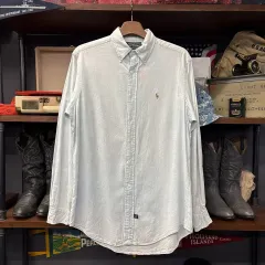 90s ポロ カントリー ラルフローレン ボタンダウン シャンブレー ワークシャツ N1094