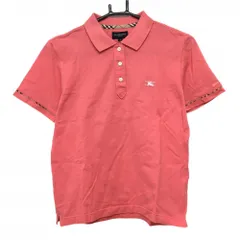 バーバリーゴルフ 半袖ポロシャツ ピンク ロゴ レディース M ゴルフウェア BURBERRY GOLF