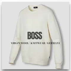 【ボス】BOSS ニットセーター ウール １００％ L アイボリー ヒューゴボスのサムネイル