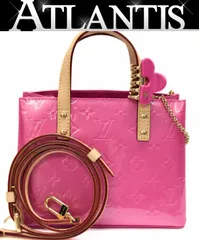 極美品 ルイヴィトン LOUIS VUITTON リードPM 2WAYミニトートバッグ LVリミックス ヴェルニ ネオンピンク M24028 RFID 【74218】