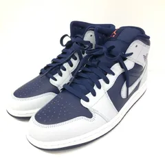 【中古】NIKE AIR JORDAN 1 Mid Blue Void DQ8426-403 28cm ナイキ エアジョーダン[66]