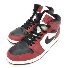 【中古】NIKE AIR JORDAN 1 Mid Chicago Black Toe 28cm 554724-069 ナイキ エアジョーダン[66]