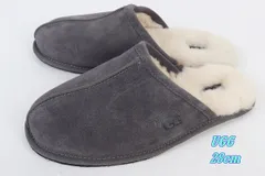 UGG PLUSH アグ プラッシュ メンズ スリッパ 28cm DGPY 61729 ボア レザー 室内履き ルームシューズ R2604-079のサムネイル