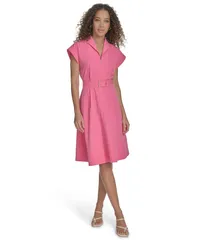 カルバンクライン レディース トップス ワンピース A ライン Calvin Klein Commuter Zip Front Aline Azalea