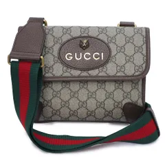 グッチ 501050 GGスプリーム スモール ショルダー メッセンジャーバッグ GGスプリームキャンバス レザー ベージュ ブラウン エボニー 斜め掛け ゴールド金具 GUCCI（美品）