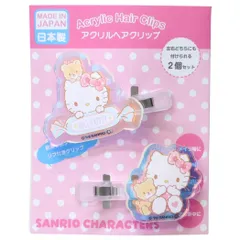【メール便】ハローキティ ヘアアクセ オーロラアクリルヘアクリップ サンリオ JUNKADO 前髪クリップ キャラクター グッズ 