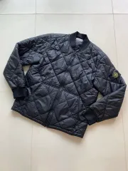 ストーンアイランド マイクロヤーン キルティングジャケット ダウン L ブラック