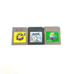 【現状品】【まとめ売り】Nintendo 任天堂 ポケットモンスター 銀 緑 ピカチュウ GAMEBOY ゲームボーイ ソフト 3点 HO