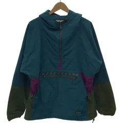 【中古】　L.L.Bean　アノラックパーカー　80s vintage　80年代　OLD　マウンテンパーカー　プルオーバー　ハーフジップ　フード　無地　USA製　アウトドア　古着　/2002