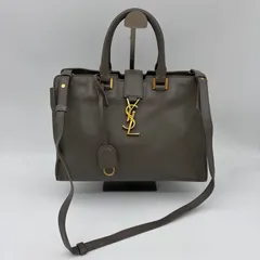 SAINT LAURENT PARIS （サン ローラン パリ） YSL イブサンローラン ベイビーカバス ハンドバッグ 2WAY   グレー 394461【中古】のサムネイル