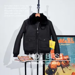 シープスキン 復刻30's USAF TYPE G-1 ムートン フライトジャケット ギフト メンズ 革ジャン ボマー ボンバー イタリアンレザー ラム 羊革