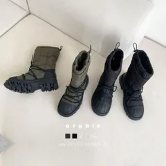 【在庫処分SALE】ブーツ ミドルブーツ レースアップ ドローストリング ローヒール バイカラー カジュアル 歩きやすい LKS-2311-007