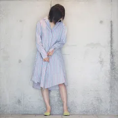 【在庫処分SALE】アイリーン ストライブ シャツワンピ(２カラー) RAA-1032