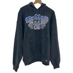 【中古】　RUSSELL ATHLETIC　パーカー　プルオーバー　トップス　裏起毛　プリント　Y2K　古着　/7065