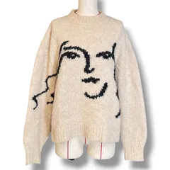 Paloma-wool パロマウール ANITA knit プルオーバー ニットセーター ウール 顔モチーフ ベージュ Mサイズ レディース 秋 冬 ゴーゴー古着久喜倉庫店 4 No.1575のサムネイル